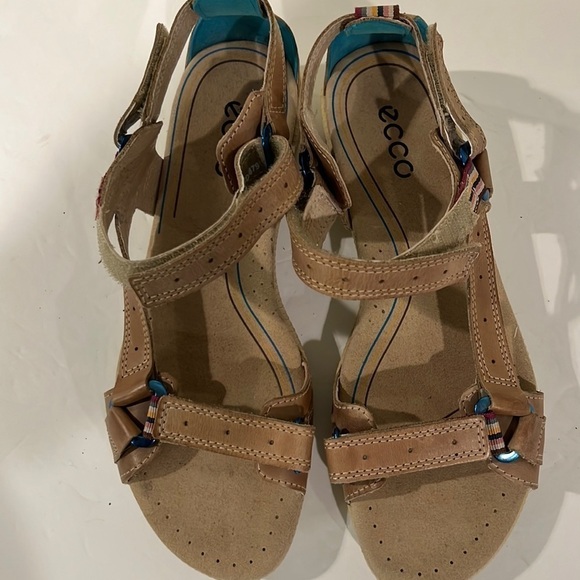 ECCO Hill Move Sandals, adjustable Velcro straps size 39 - Picture 1 of 8